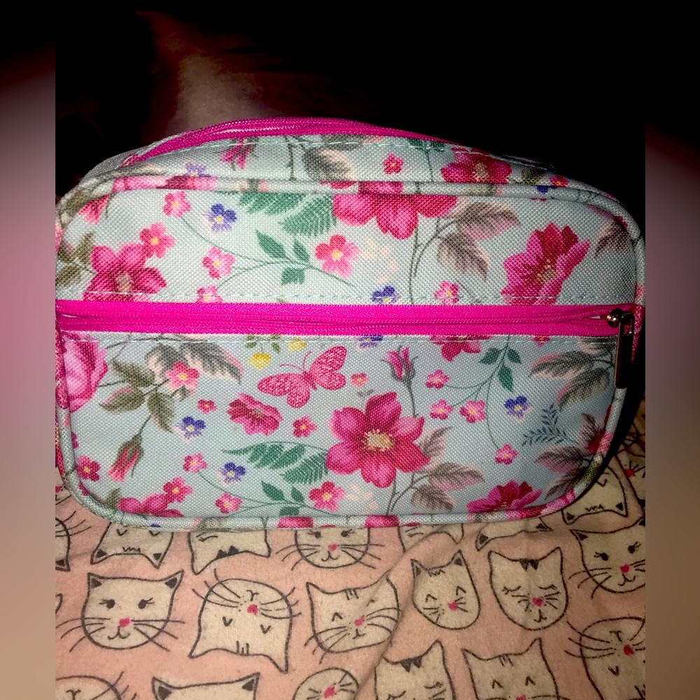 Floral Butterfly Makeup Bag
